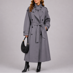 Women's Stylish Tailored Trench Coat with Waist Belt-Unica Milano